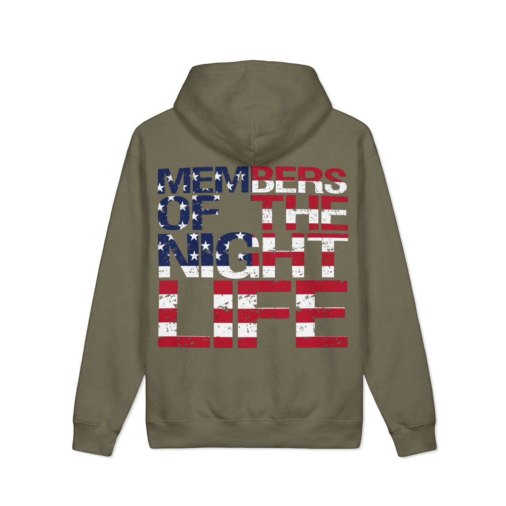 Members of the Night Life American Flag Heavyweight Hoodie