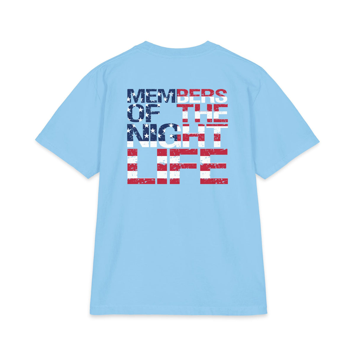 Members of the Night Life American Flag Graphic Tee