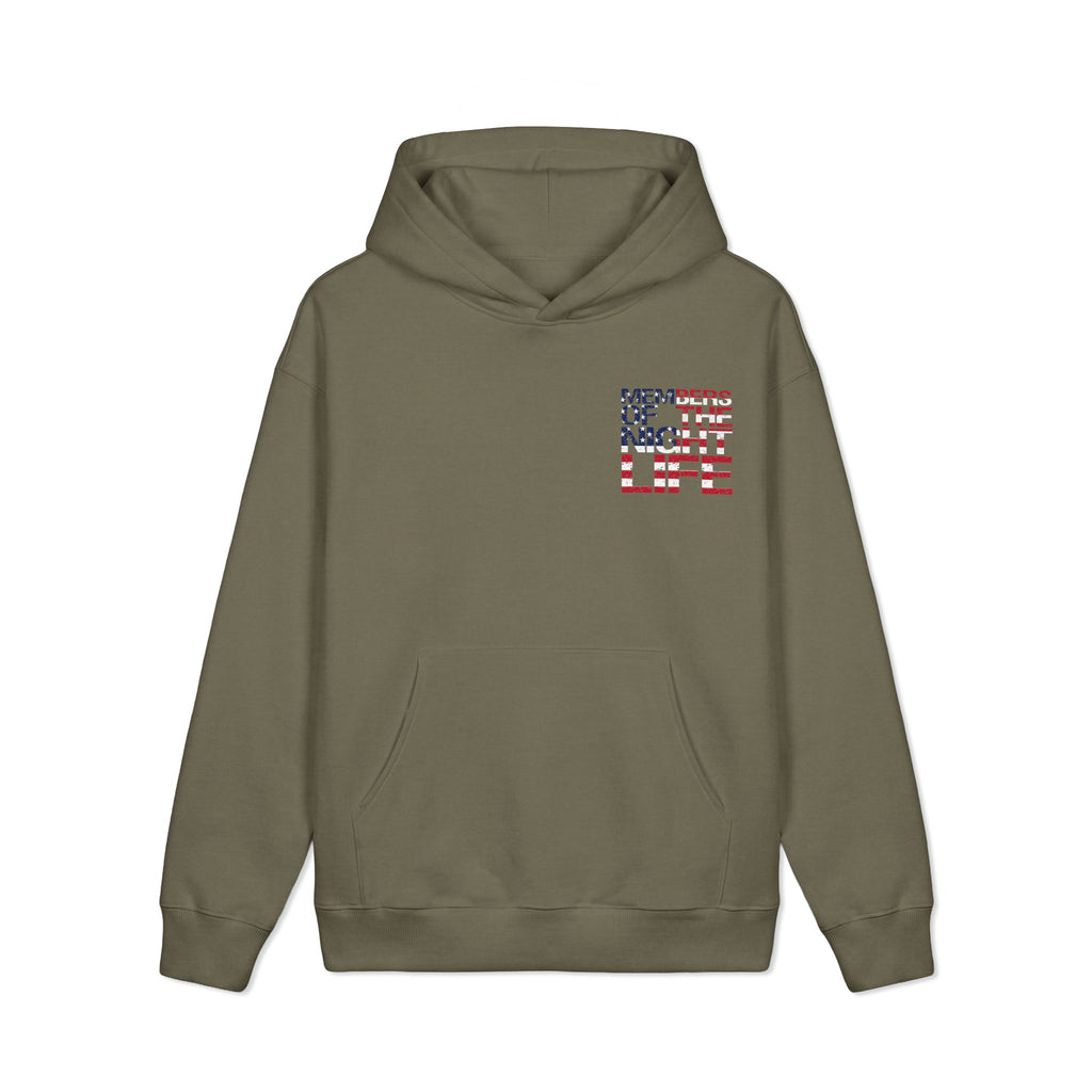 Members of the Night Life American Flag Heavyweight Hoodie