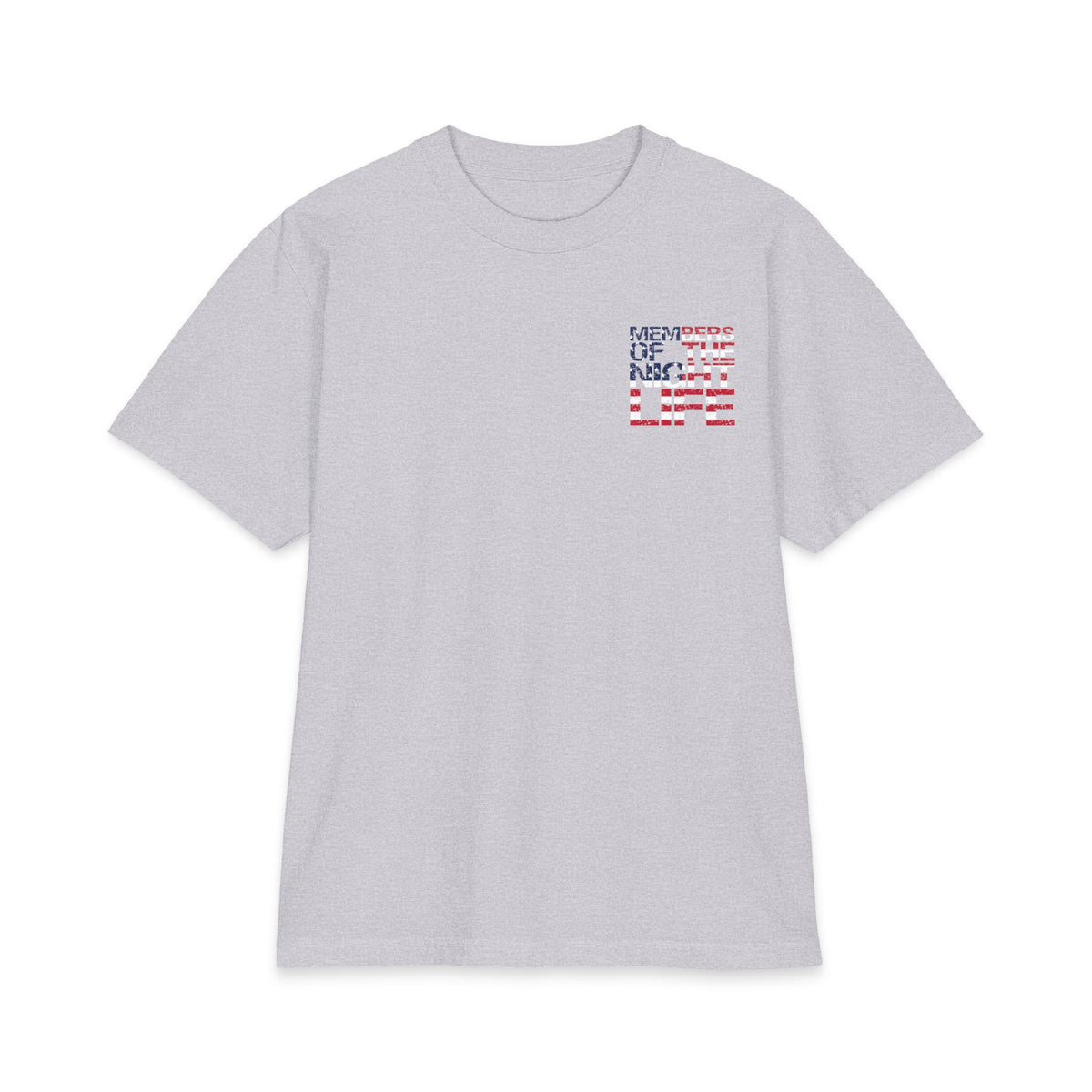Members of the Night Life American Flag Graphic Tee