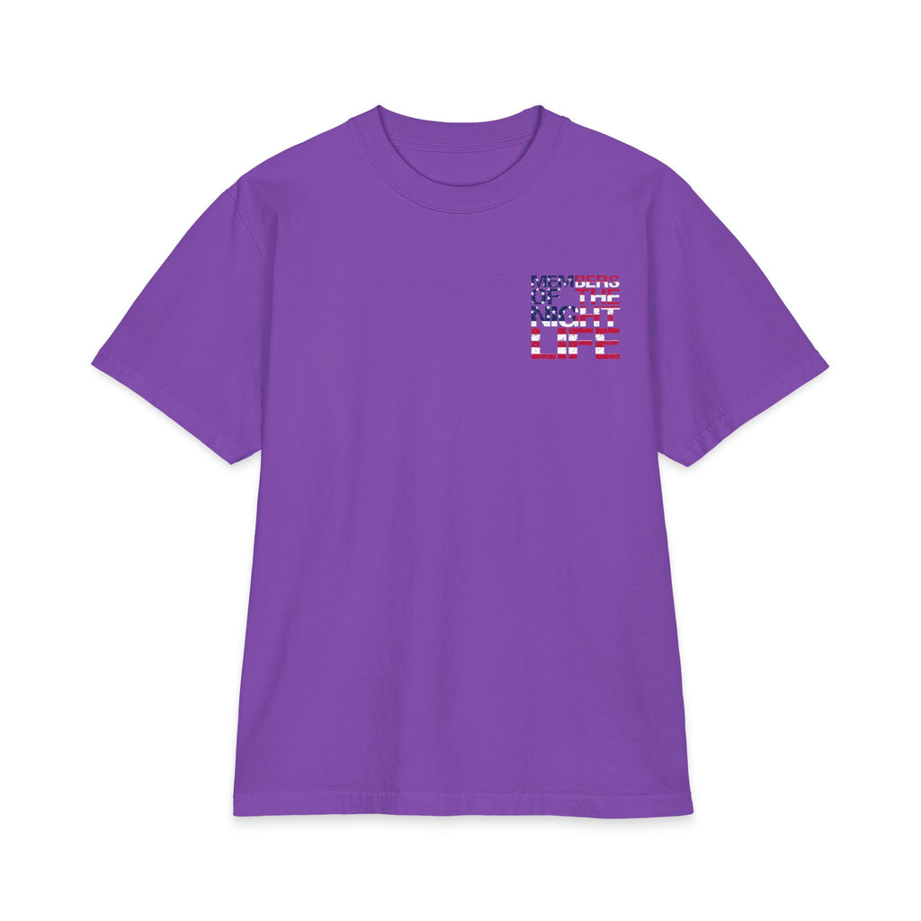 Members of the Night Life American Flag Graphic Tee