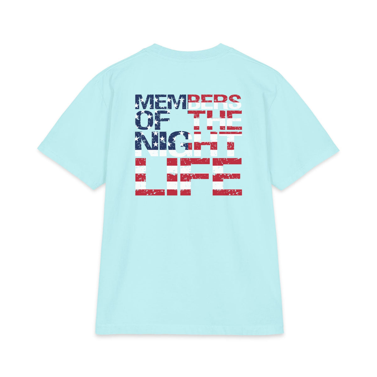 Members of the Night Life American Flag Graphic Tee
