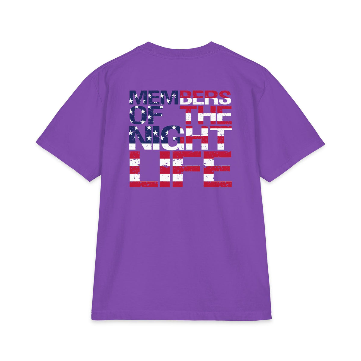 Members of the Night Life American Flag Graphic Tee