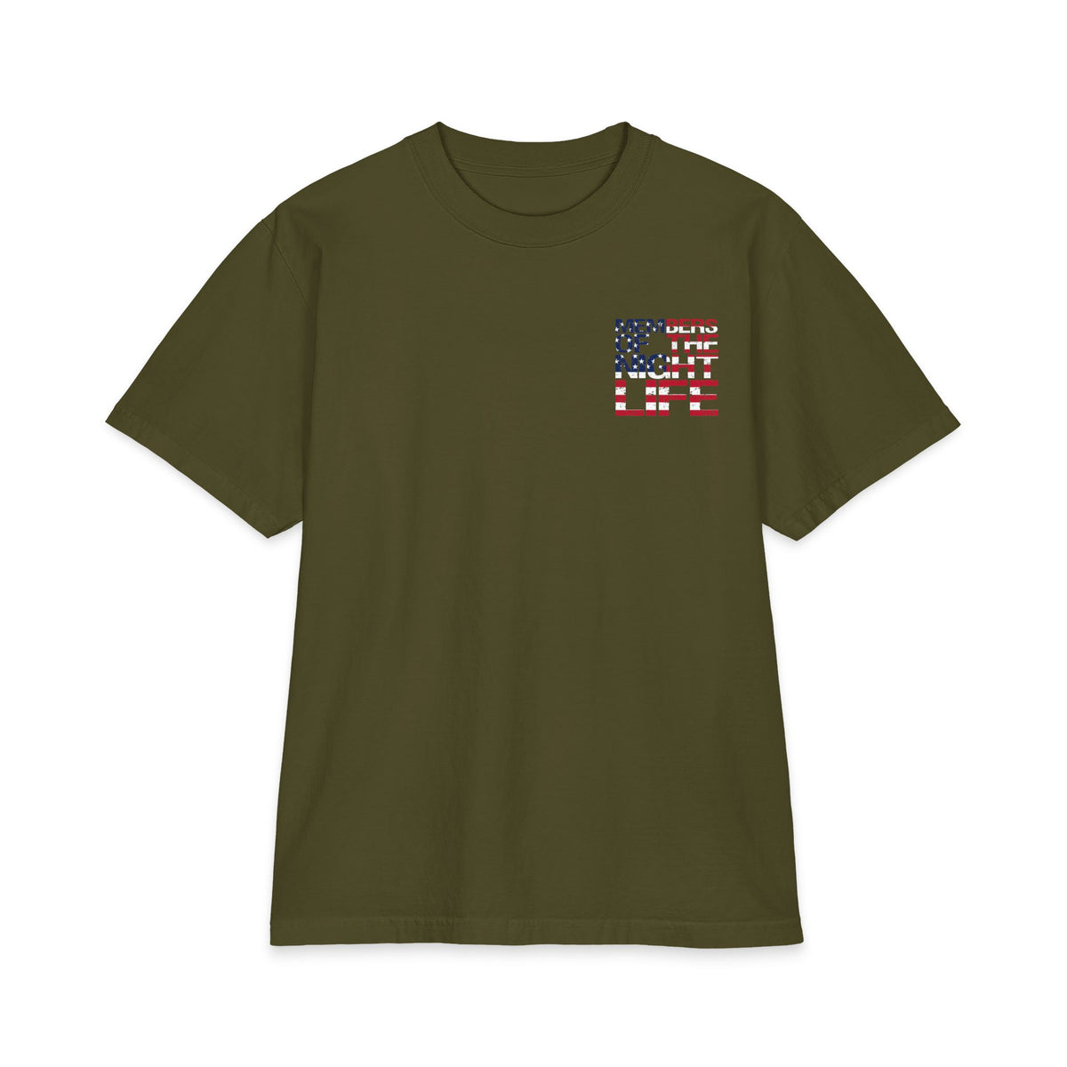 Members of the Night Life American Flag Graphic Tee