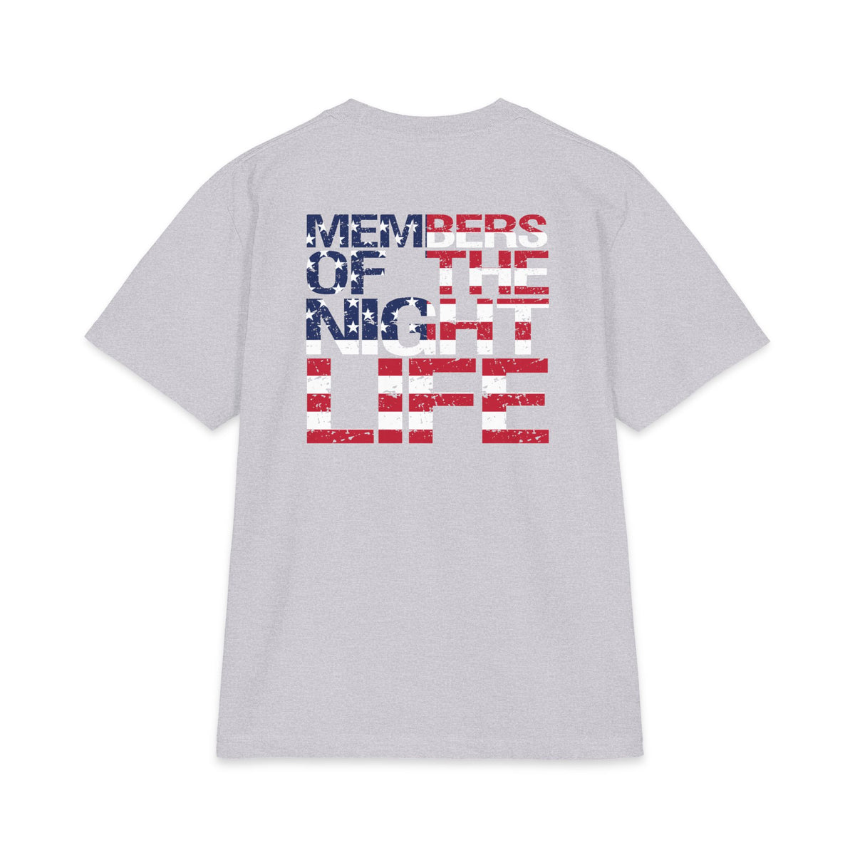 Members of the Night Life American Flag Graphic Tee