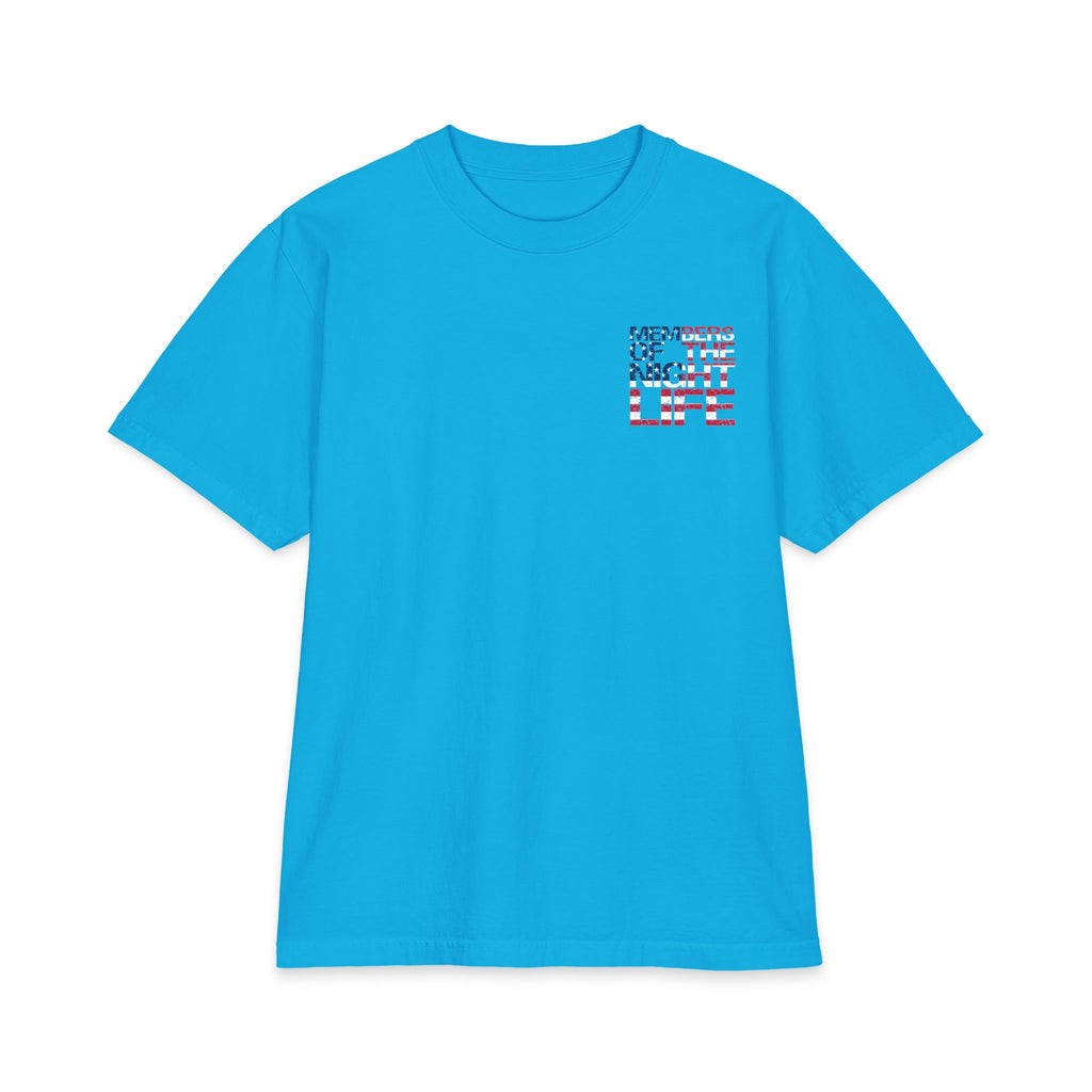 Members of the Night Life American Flag Graphic Tee