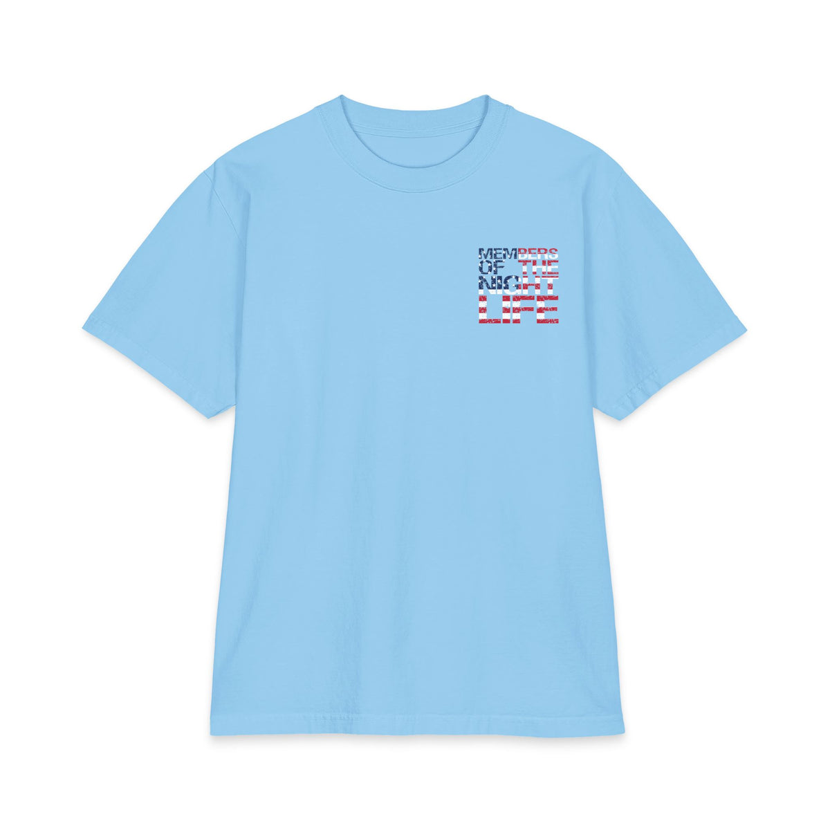 Members of the Night Life American Flag Graphic Tee